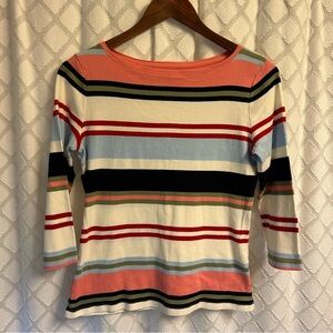 Talbots “The Talbots Tee” Striped Multicolor Women's Top